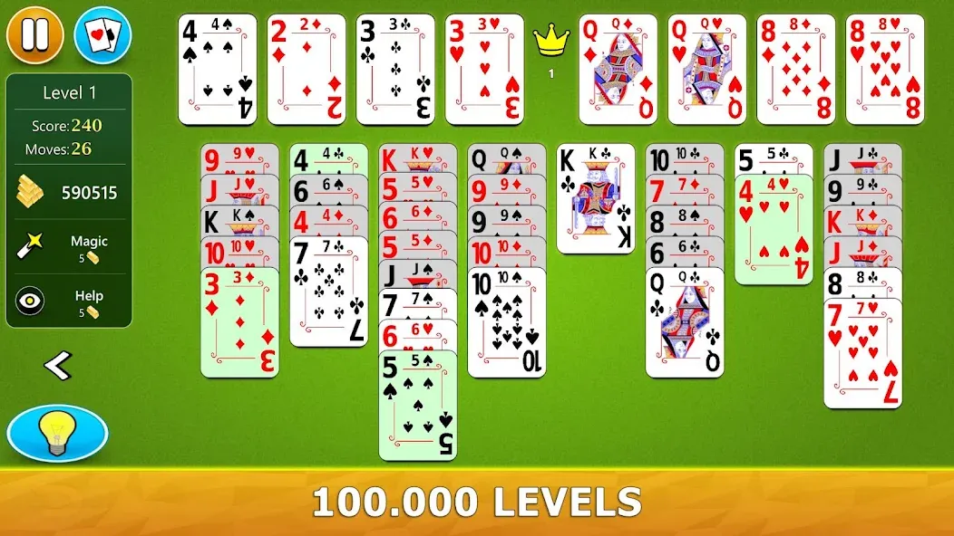 FreeCell Solitaire - Card Game  [МОД Бесконечные монеты] Screenshot 2