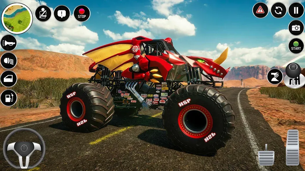 Extreme Monster Truck Game 3D (Монстр Трак Экстремальные Игры)  [МОД Unlocked] Screenshot 4