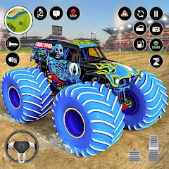 Взломанная Extreme Monster Truck Game 3D (Монстр Трак Экстремальные Игры)  [МОД Unlocked] - полная версия apk на Андроид