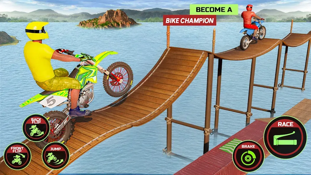 Motor Bike Stunt Racing Games (Мотор Байк Стант Гонки Игры)  [МОД Mega Pack] Screenshot 1