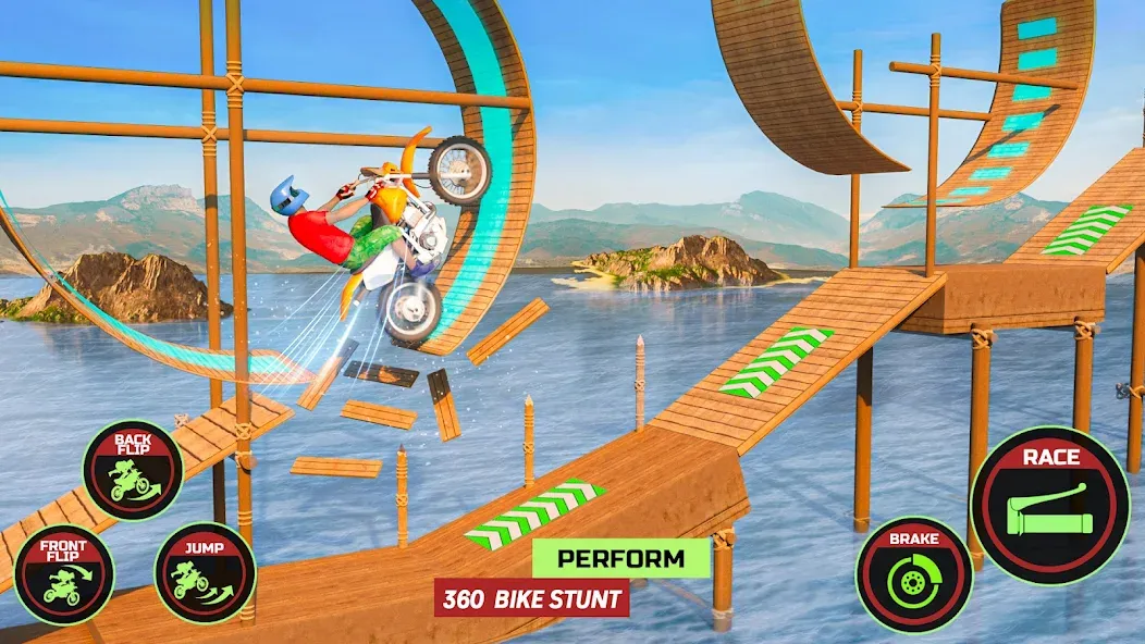 Motor Bike Stunt Racing Games (Мотор Байк Стант Гонки Игры)  [МОД Mega Pack] Screenshot 2