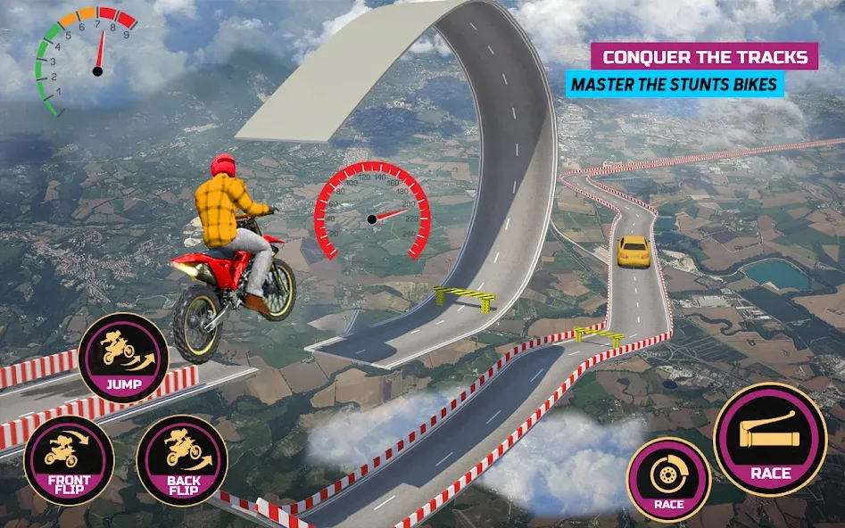 Racing Bike Stunt Games Master (Гонки на мотоциклах Мастер игр в трюки)  [МОД Много денег] Screenshot 4