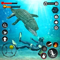 Скачать взломанную Hungry Animal Crocodile Games  [МОД Все открыто] - полная версия apk на Андроид