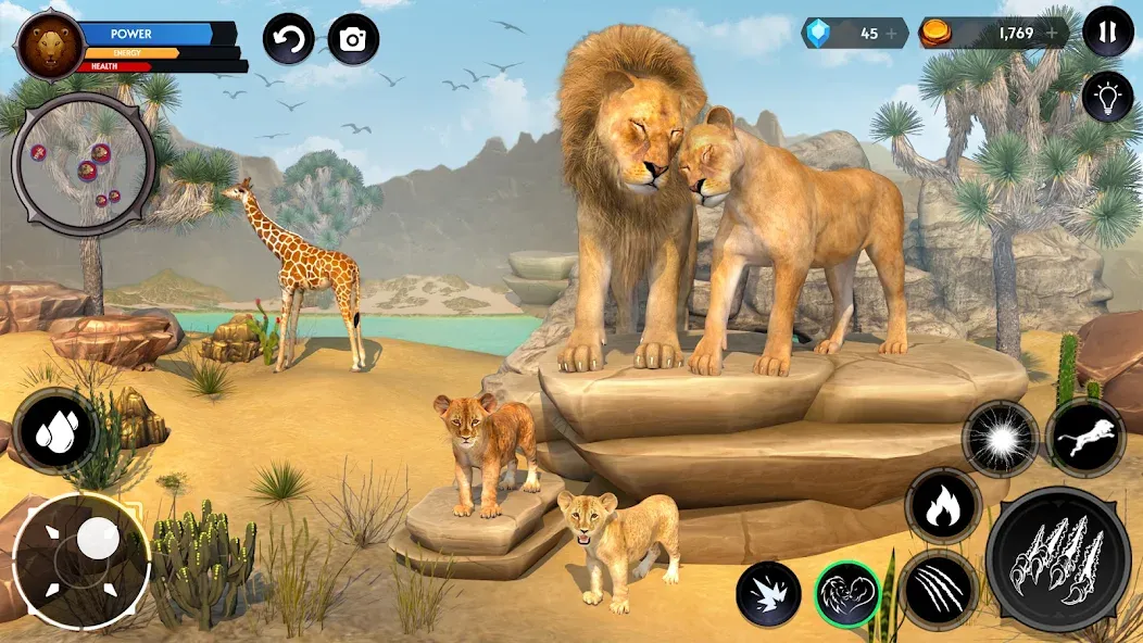 Lion Simulator Wild Lion Games  [МОД Unlimited Money] Screenshot 4