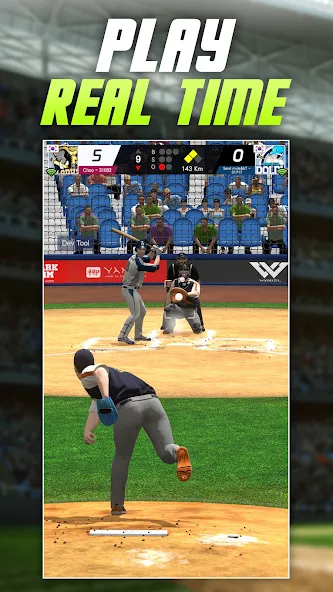 Baseball Play: Real-time PVP (Бейсбольная игра)  [МОД Много монет] Screenshot 1