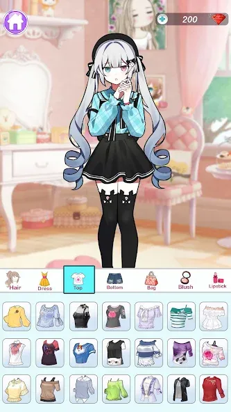 Anime Dress Up and Makeup Game  [МОД Menu] Screenshot 3