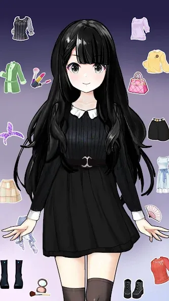 Anime Dress Up and Makeup Game  [МОД Menu] Screenshot 4