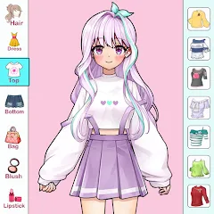 Взлом Anime Dress Up and Makeup Game  [МОД Menu] - стабильная версия apk на Андроид