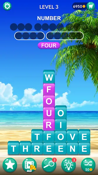 Word Tiles :Hidden Word Search  [МОД Бесконечные монеты] Screenshot 5