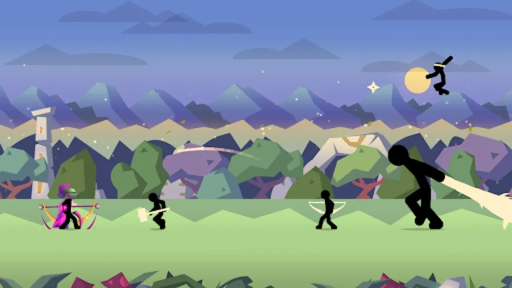 Stick Fight: Shadow Archer (Стк Файт)  [МОД Много монет] Screenshot 2