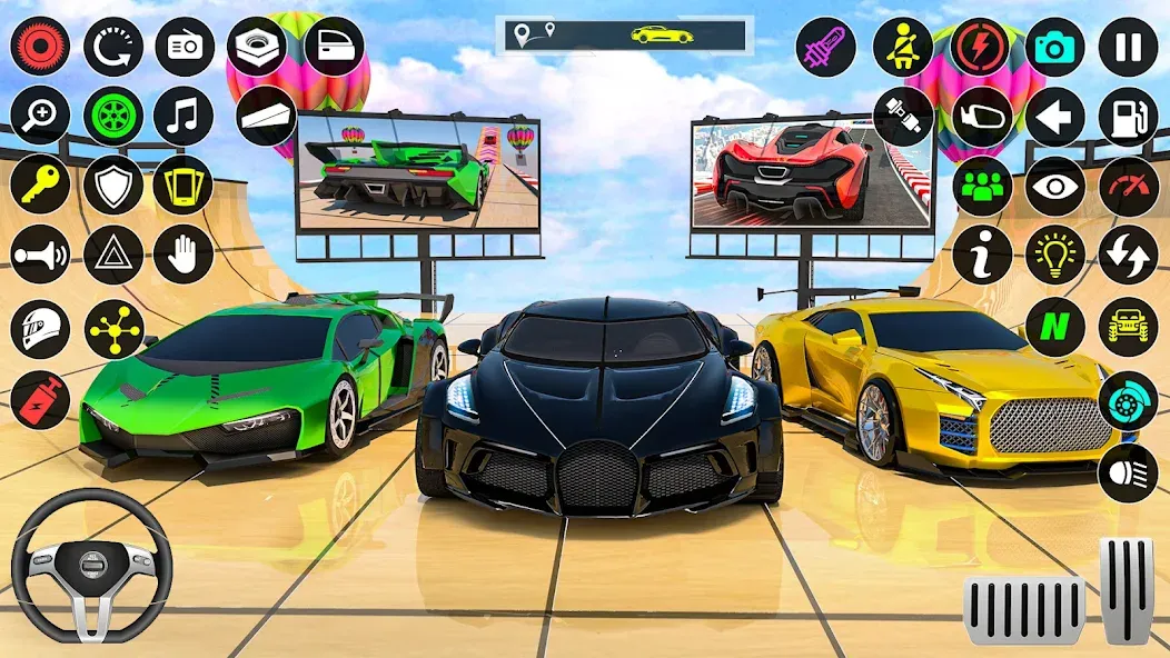 GT Car Stunt Race: Mega Ramps (Джи Ти Кар Стант Рейс)  [МОД Бесконечные деньги] Screenshot 5