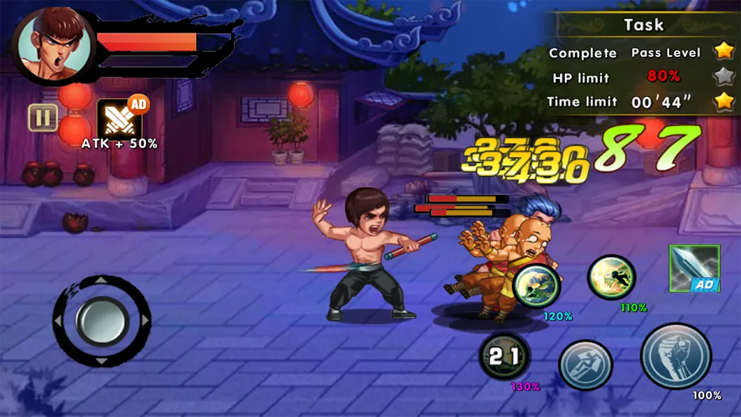 Kung Fu Attack: Final Fight (Кунгфу Атака)  [МОД Unlocked] Screenshot 3