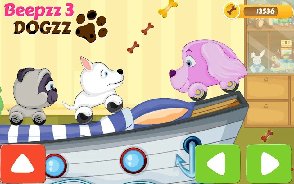 Racing games for kids - Dogs  [МОД Много денег] Screenshot 1