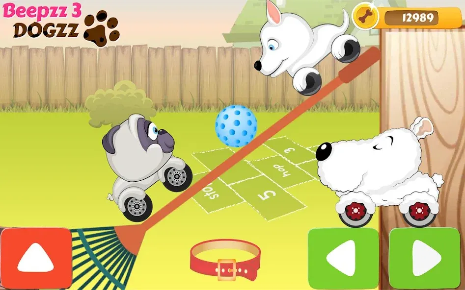 Racing games for kids - Dogs  [МОД Много денег] Screenshot 4