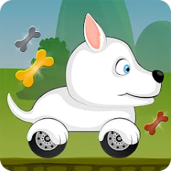 Скачать взломанную Racing games for kids - Dogs  [МОД Много денег] - последняя версия apk на Андроид