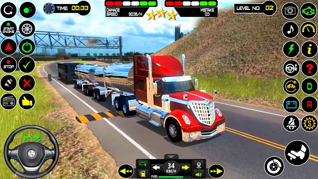 US Truck Driving Cargo Game 3D (Американский грузовик водителя)  [МОД Бесконечные монеты] Screenshot 3