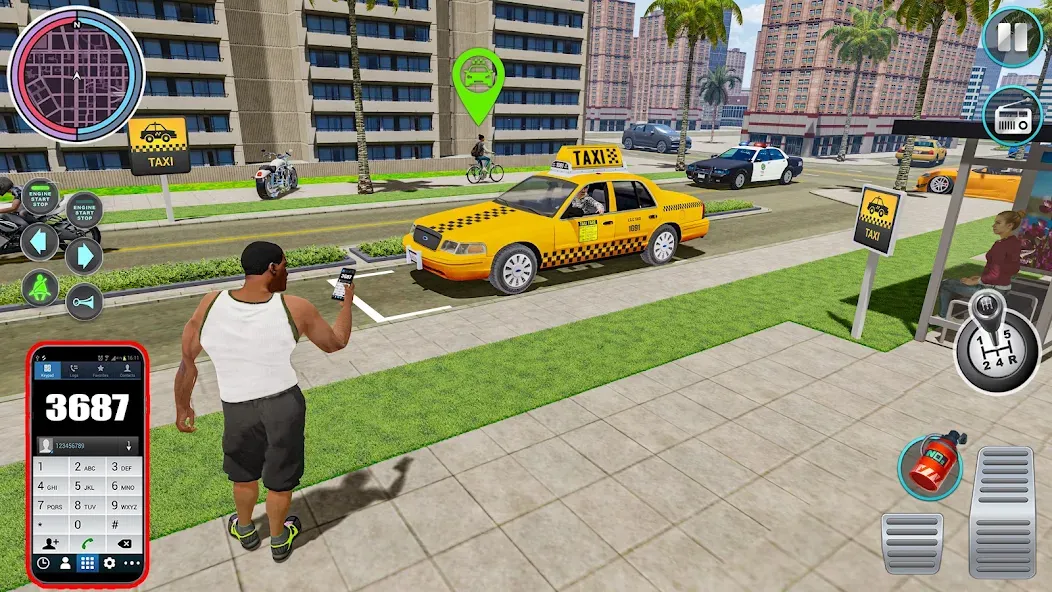 City Taxi Driving: Taxi Games  [МОД Mega Pack] Screenshot 1