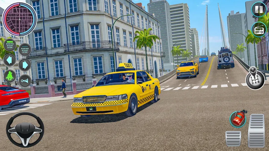 City Taxi Driving: Taxi Games  [МОД Mega Pack] Screenshot 4