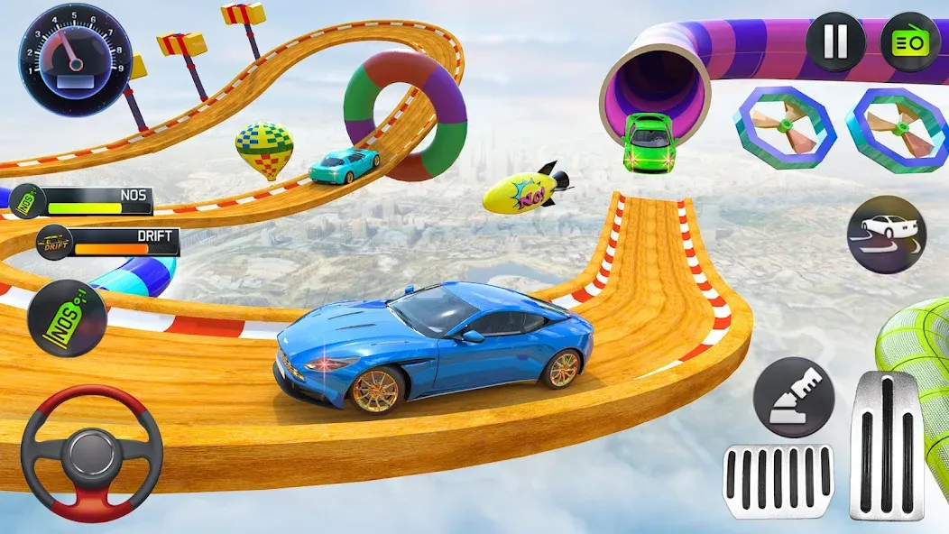 Mega Ramp Car Stunts Race Game  [МОД Все открыто] Screenshot 3