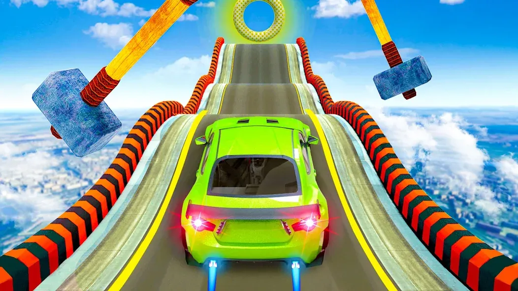 Mega Ramp Car Stunts Race Game  [МОД Все открыто] Screenshot 5