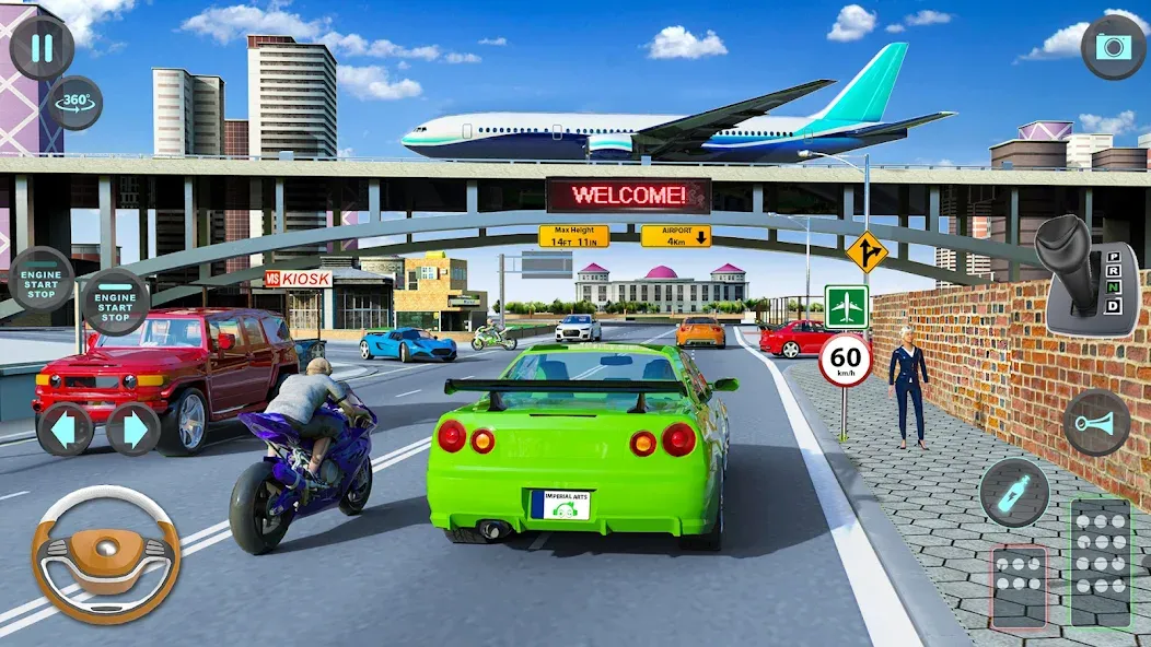 Modern Car Driving School Game  [МОД Mega Pack] Screenshot 1