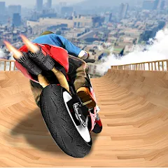 Скачать взломанную Mega Ramp Bike Stunts Games 3D  [МОД Unlocked] - последняя версия apk на Андроид