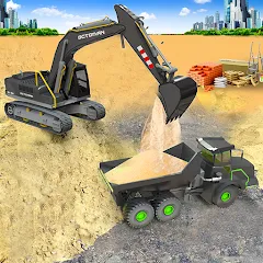 Взломанная Sand Excavator Simulator Games  [МОД Mega Pack] - стабильная версия apk на Андроид