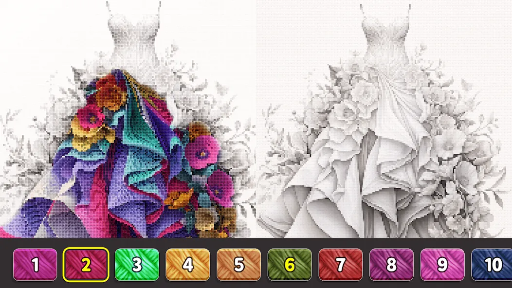 Cross Stitch: Color by Number  [МОД Unlocked] Screenshot 2