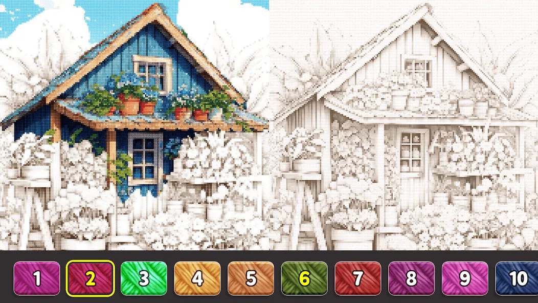 Cross Stitch: Color by Number  [МОД Unlocked] Screenshot 3