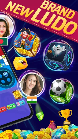 Online Ludo Game Multiplayer (Лудо Мастер Лудо Дайс Кинг)  [МОД Бесконечные монеты] Screenshot 5