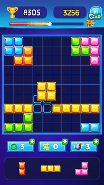 Block Puzzle - Gem Block (Блокпазл блокголоволомка)  [МОД Все открыто] Screenshot 4