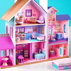 Взлом Doll House Design Doll Games (Дизайн кукольного домика игры с куклами)  [МОД Много денег] - полная версия apk на Андроид