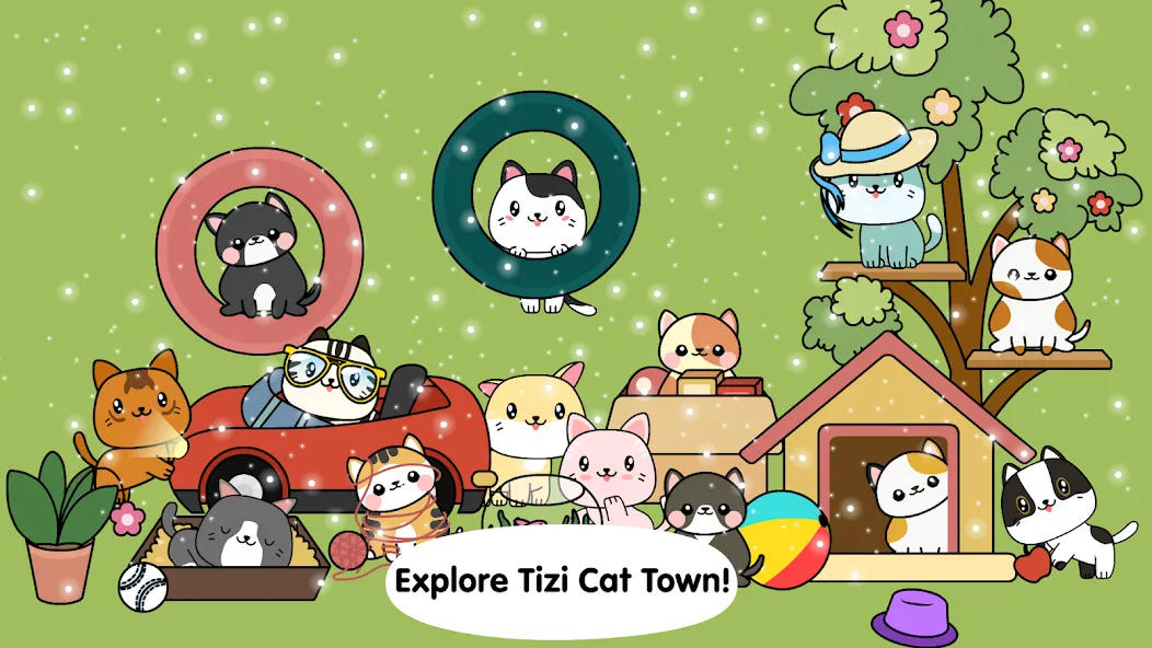 My Cat Town - Tizi Pet Games  [МОД Много монет] Screenshot 1