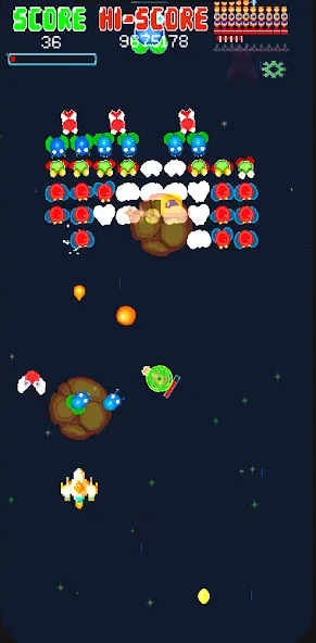 Galaxiga Retro Arcade Action (Галаксига Ретро Аркейд Экшн)  [МОД Много монет] Screenshot 2