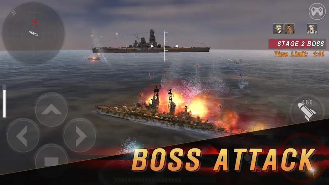 WARSHIP BATTLE:3D World War II  [МОД Много денег] Screenshot 5