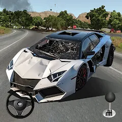 Скачать взломанную Mega Car Crash Simulator (Мега Кар Краш Симулятор)  [МОД Много денег] - последняя версия apk на Андроид