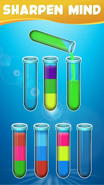 Water Sort Color Sorting games (Вотер Сорт Колор Сортинг гейм)  [МОД Unlocked] Screenshot 1