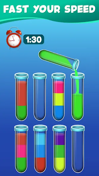 Water Sort Color Sorting games (Вотер Сорт Колор Сортинг гейм)  [МОД Unlocked] Screenshot 4