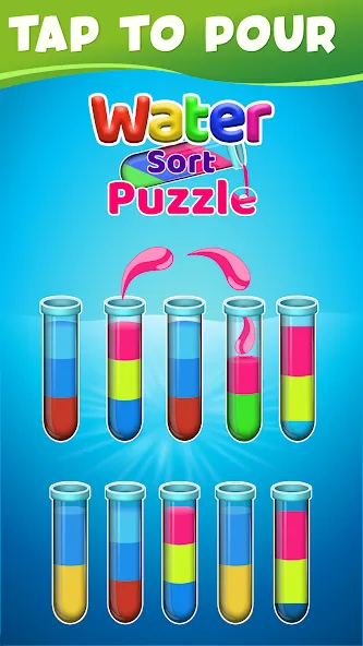 Water Sort Color Sorting games (Вотер Сорт Колор Сортинг гейм)  [МОД Unlocked] Screenshot 5