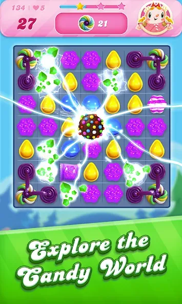 Candy Crush Saga (Кенди Краш Сага)  [МОД Много денег] Screenshot 1