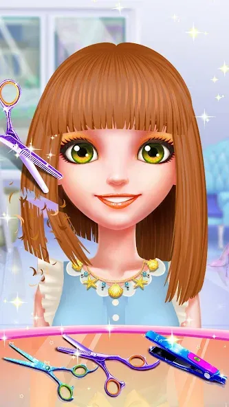 Girls Hair Salon  [МОД Много монет] Screenshot 5