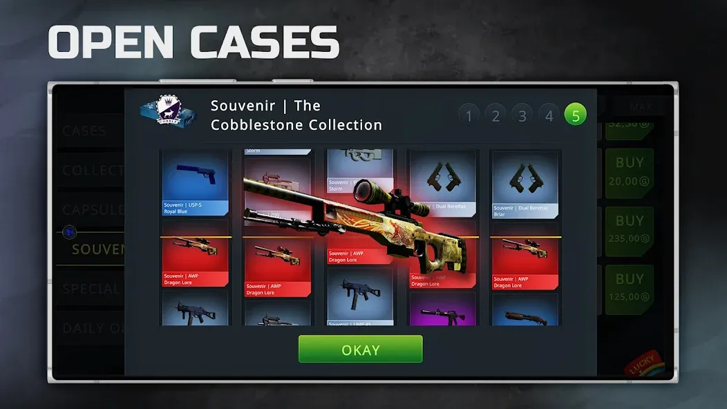 Case Chase: Simulator for CSGO  [МОД Unlimited Money] Screenshot 1