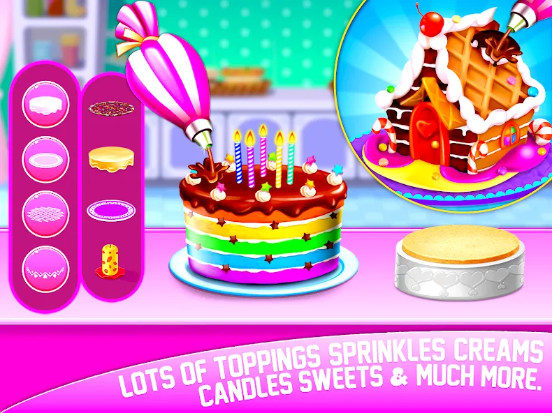 Cake Maker Sweet Bakery Games  [МОД Menu] Screenshot 1