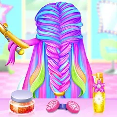 Взломанная Braided Hair Salon Girls Games  [МОД Много монет] - последняя версия apk на Андроид