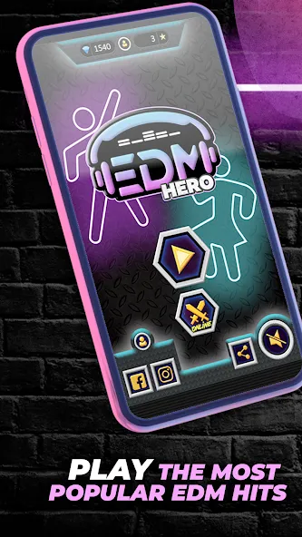 Guitar Hero Game: EDM Music (ЭДМ)  [МОД Бесконечные деньги] Screenshot 1