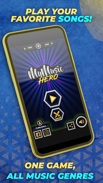 Guitar Hero Mobile: Music Game (Гитар Хиро Мобайл)  [МОД Бесконечные деньги] Screenshot 1