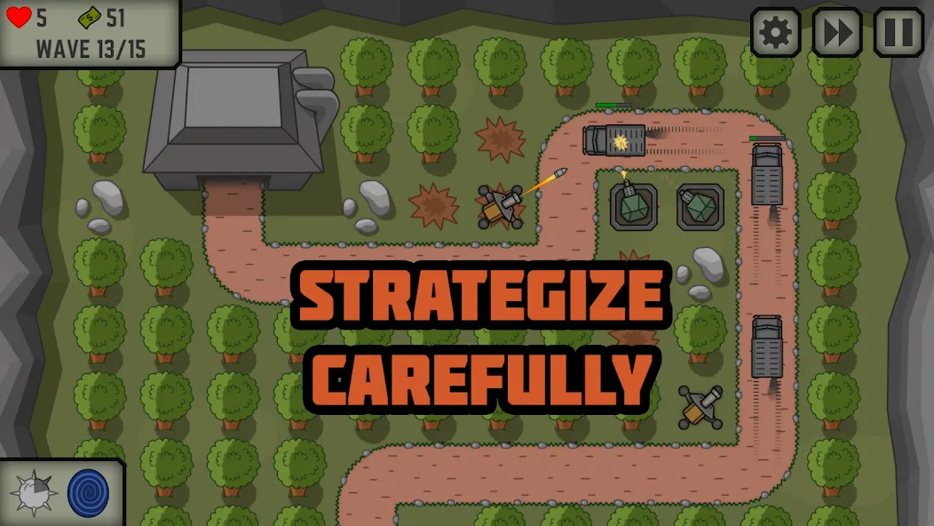 Tactical War: Tower Defense  [МОД Бесконечные деньги] Screenshot 1