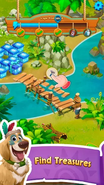 Island Adventure Jungle  Blast (Марбл Пазл)  [МОД Mega Pack] Screenshot 3