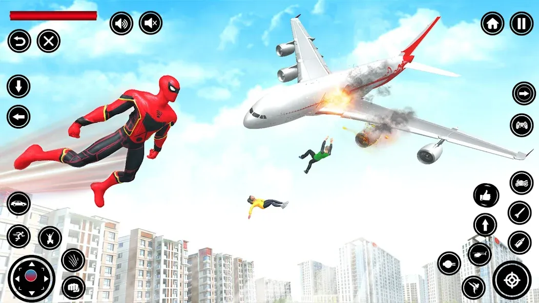 Flying Spider Rope Hero Fight (Флайинг Спайдер Роп Хиро Файт)  [МОД Unlocked] Screenshot 1