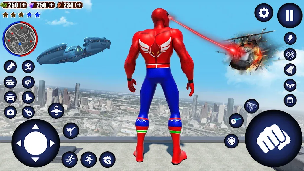 Flying Superhero Robot Games (Флайинг Супергерой Робот Игры)  [МОД Unlimited Money] Screenshot 3